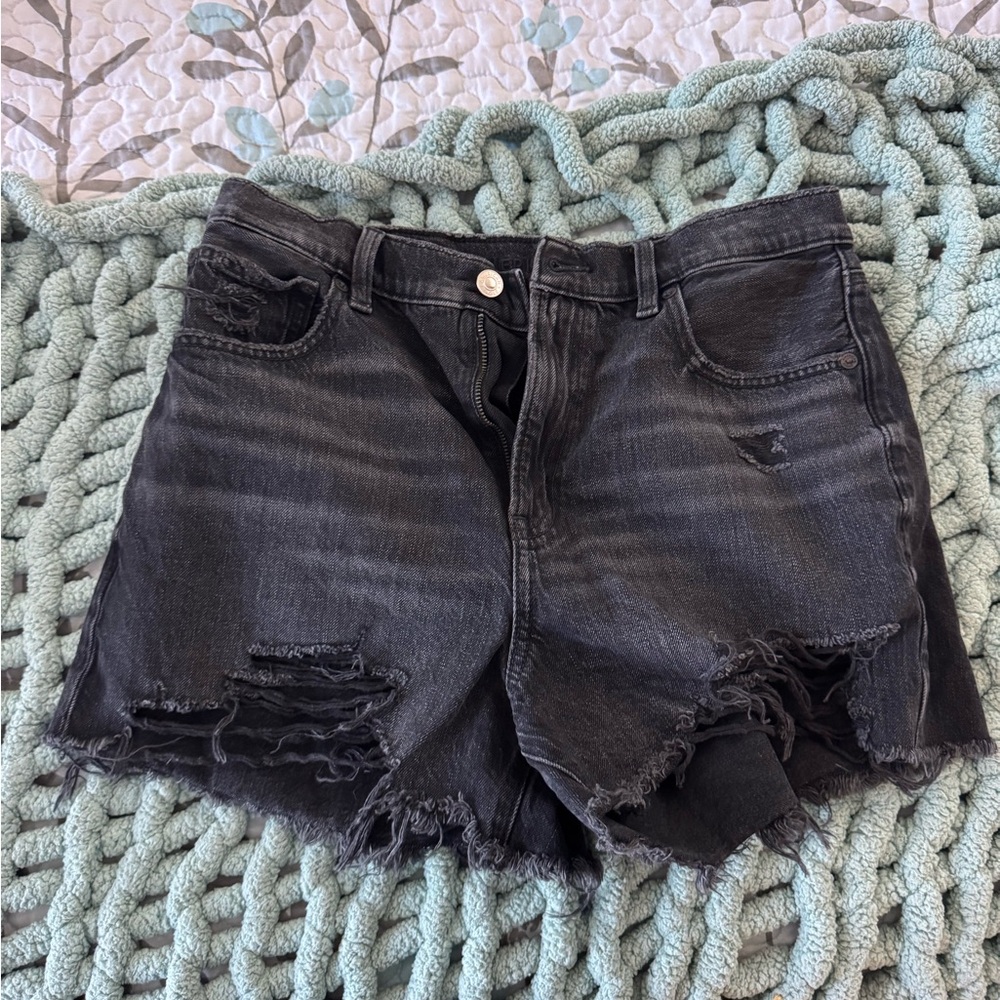 American Eagle Outfitters Blue Jean Shorts Distressed Casual